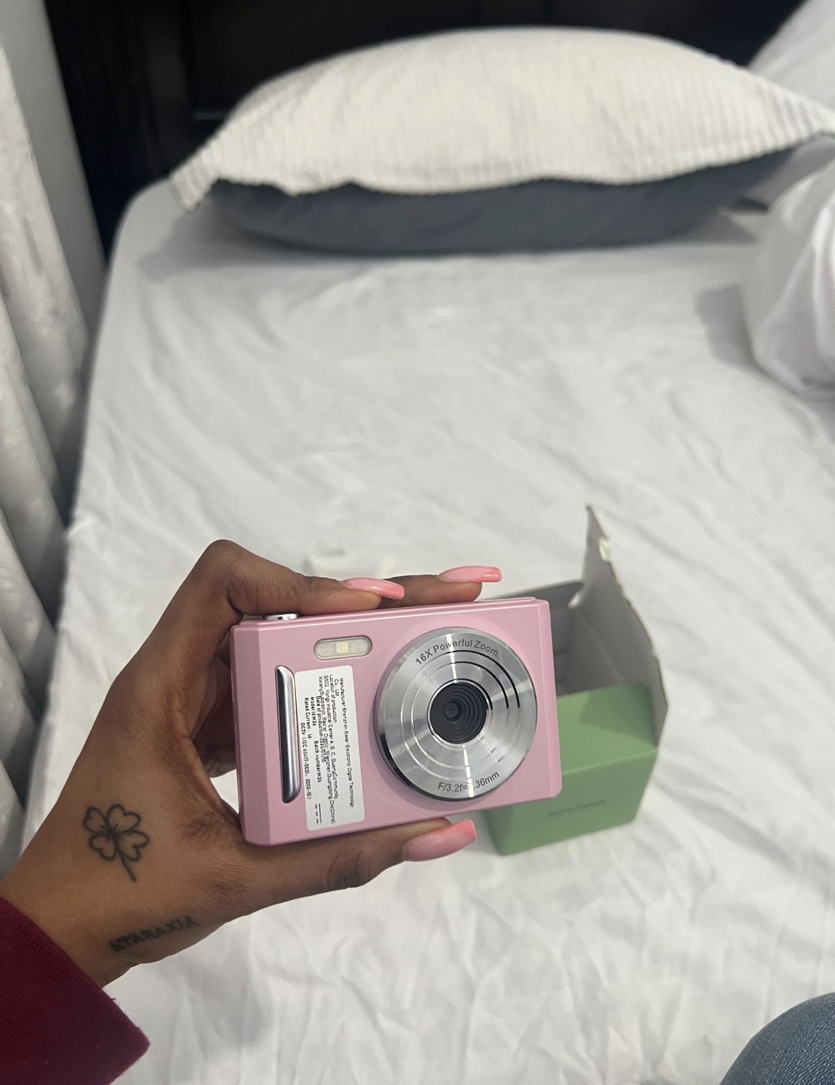Pink retro camera